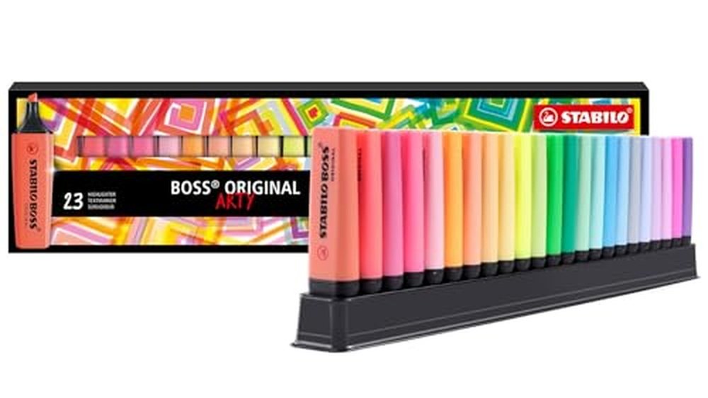 STABILO BOSS ORIGINAL ARTY Highlighter Deskset Review: Top 23 Colors b09nxfctwj.jpg